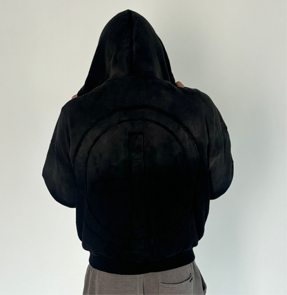 “CHARCOAL” UNFLAGGING ZIP UP