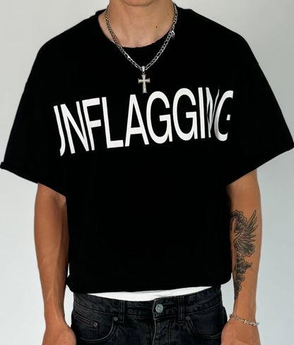 UNFLAGGING OVERSIZED DISTRESSED TEE