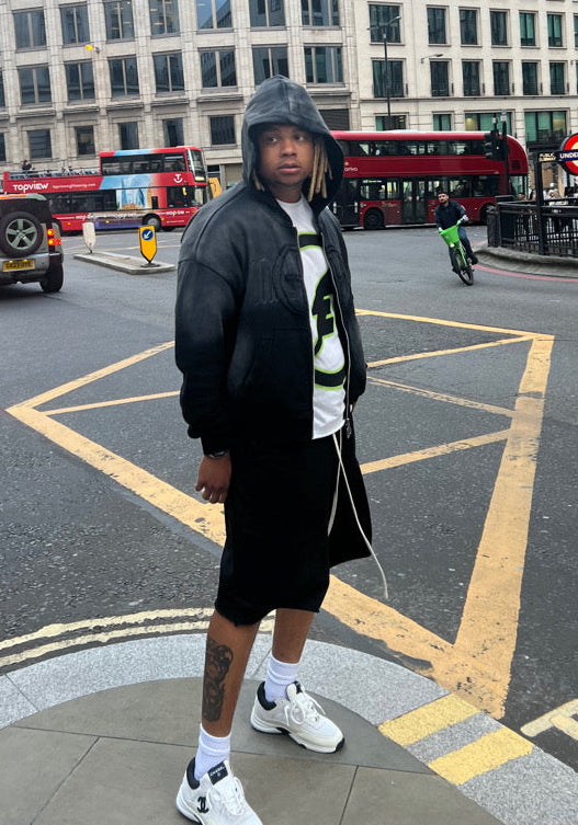 “CHARCOAL” UNFLAGGING ZIP UP