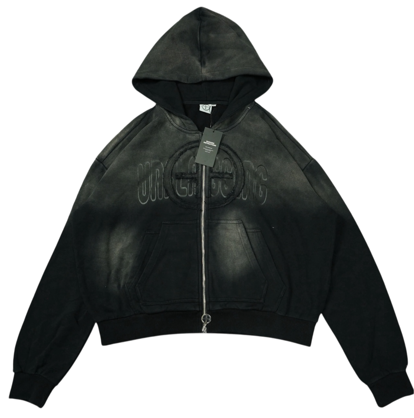 “CHARCOAL” UNFLAGGING ZIP UP