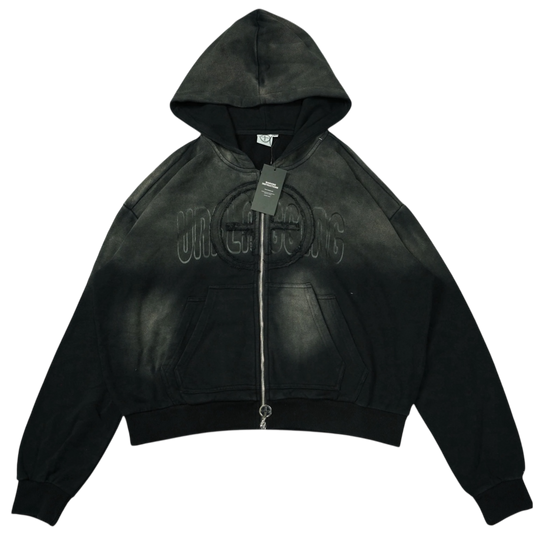 “CHARCOAL” UNFLAGGING ZIP UP
