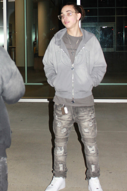 “SMOKE GRAY” UNFLAGGING ZIP UP