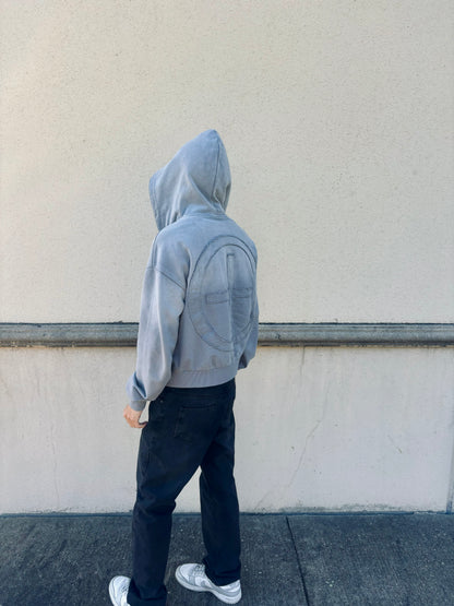 “SMOKE GRAY” UNFLAGGING ZIP UP