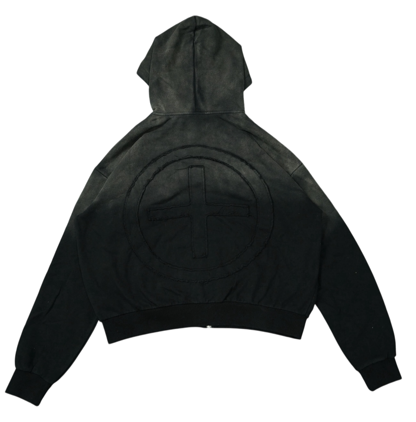 “CHARCOAL” UNFLAGGING ZIP UP