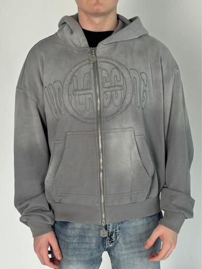 “SMOKE GRAY” UNFLAGGING ZIP UP