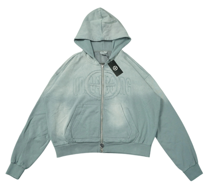 “SMOKE GRAY” UNFLAGGING ZIP UP